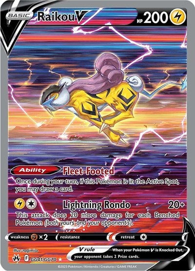 Raikou V (Crown Zenith: Galarian Gallery) Near Mint Holofoil
