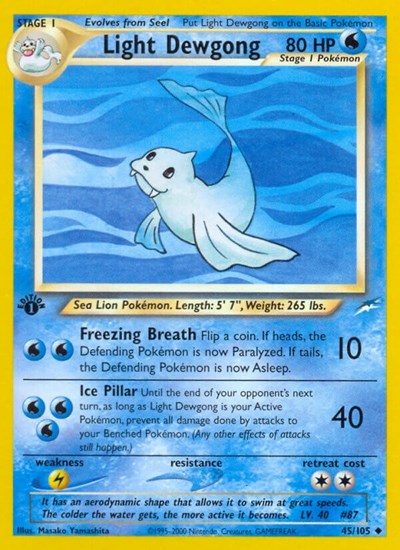 Light Dewgong (Neo Destiny) Damaged / Poor Unlimited