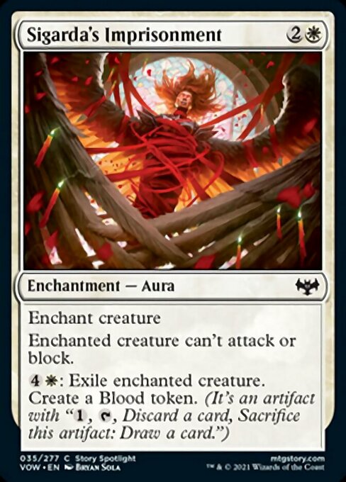 Sigarda's Imprisonment (Innistrad: Crimson Vow) Light Play