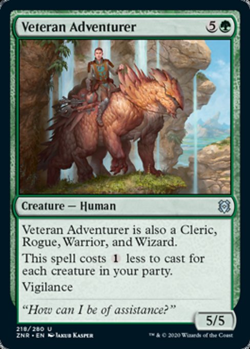 Veteran Adventurer (Zendikar Rising) Damaged / Poor