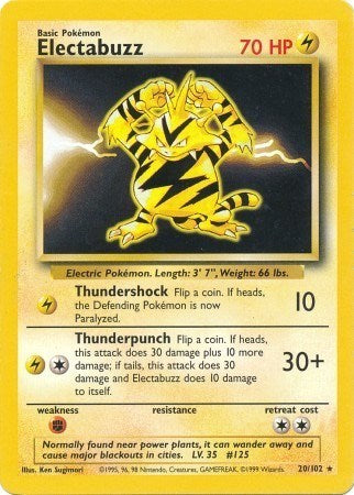 Electabuzz (Base Set) Medium Play
