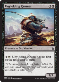 Unyielding Krumar (Khans of Tarkir) Light Play