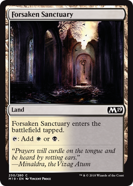 Forsaken Sanctuary (Magic 2019 Core Set) Light Play