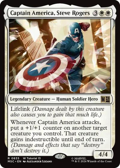 Captain America, Steve Rogers (Commander: Marvel Super Heroes) Light Play