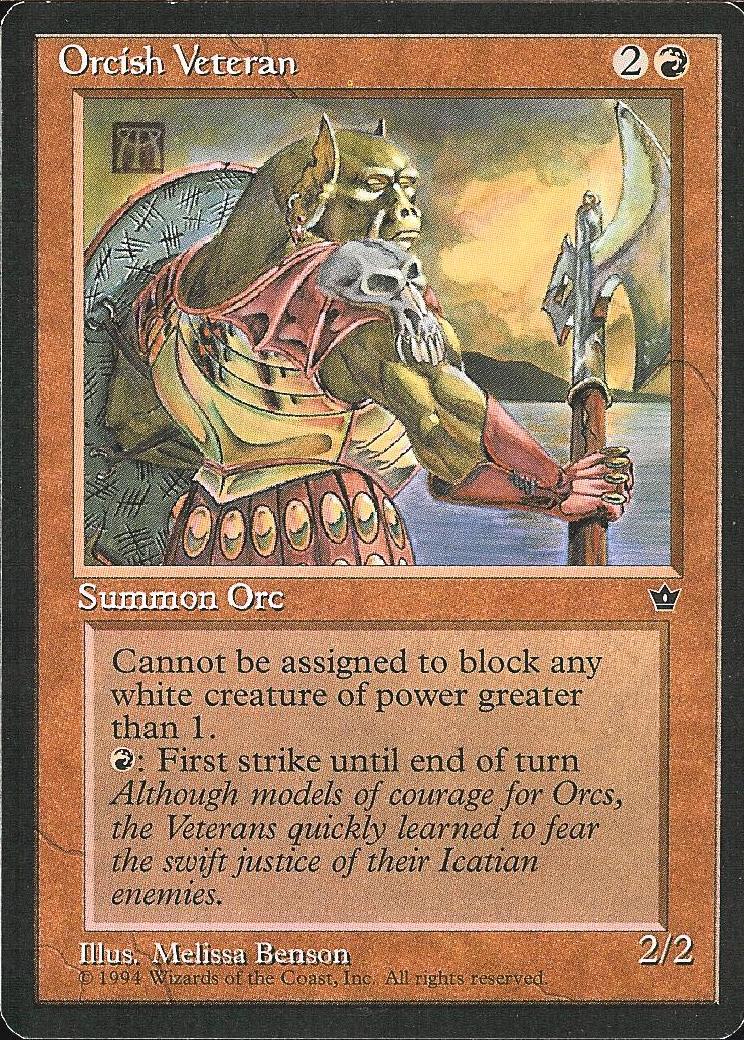 Orcish Veteran (Benson) (Fallen Empires) Light Play