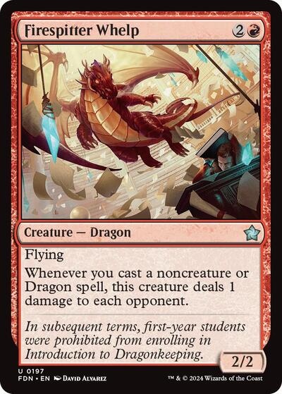 Firespitter Whelp (Foundations) Light Play Foil