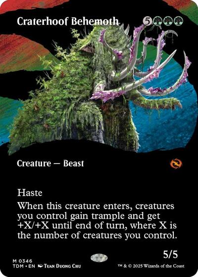 Craterhoof Behemoth (Borderless) (Tarkir: Dragonstorm) Near Mint