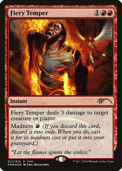 Fiery Temper (Promos: FNM) Medium Play Foil