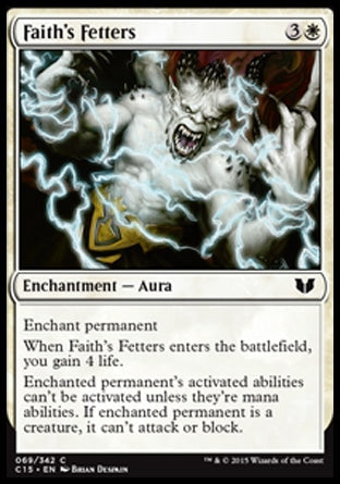 Faith's Fetters (Commander 2015) Light Play