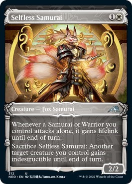 Selfless Samurai (Showcase) (Kamigawa: Neon Dynasty) Light Play Foil