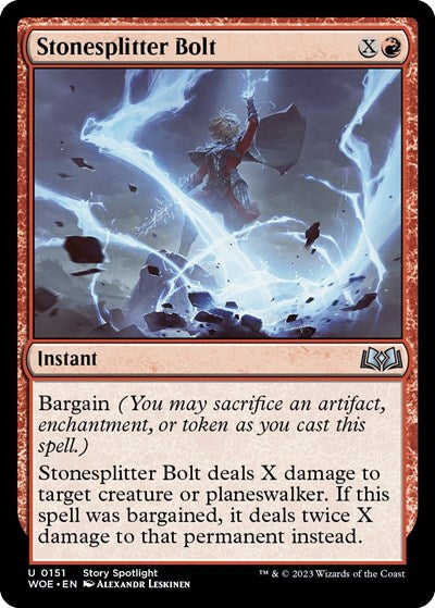 Stonesplitter Bolt (Wilds of Eldraine) Light Play Foil