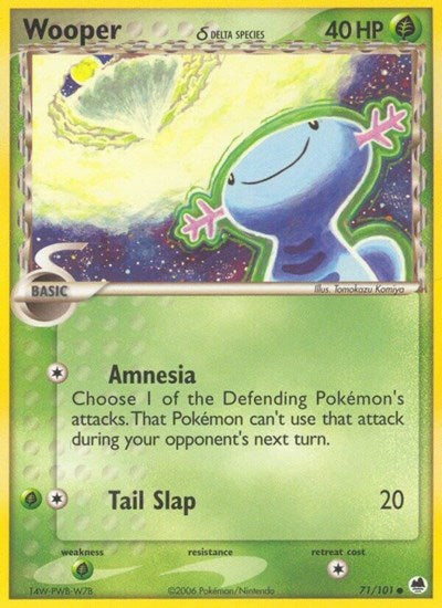 Wooper (Delta Species) (Dragon Frontiers) Light Play Reverse Holofoil