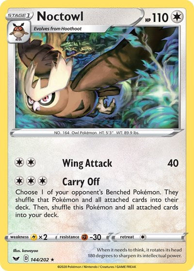 Noctowl (SWSH01: Sword & Shield Base Set) Light Play