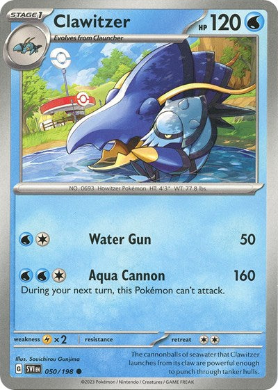 Clawitzer (Scarlet and Violet: Base Set) Light Play Reverse Holofoil