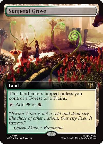 Sunpetal Grove (Extended Art) (Commander: Marvel Super Heroes) Light Play