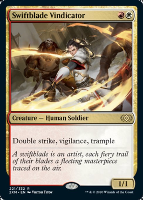 Swiftblade Vindicator (Double Masters) Light Play