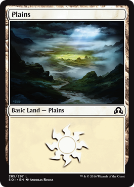Plains (285) (Shadows Over Innistrad) Light Play