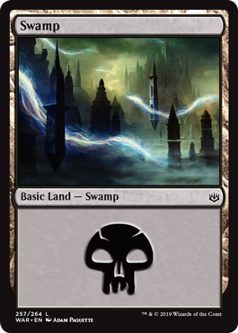 Swamp (257) (War of the Spark) Light Play