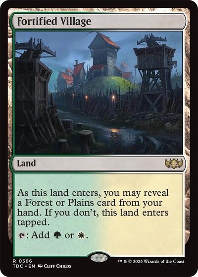 Fortified Village (Commander: Tarkir: Dragonstorm) Light Play