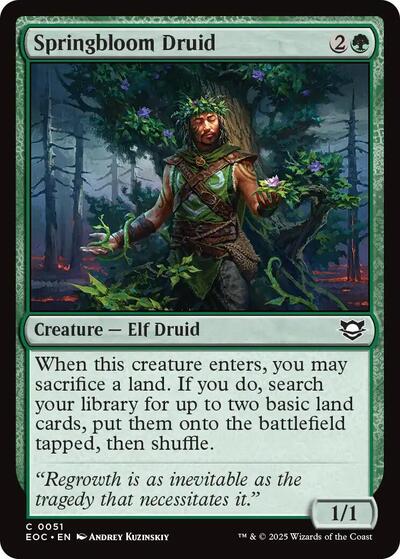 Springbloom Druid (Commander: Edge of Eternities) Light Play