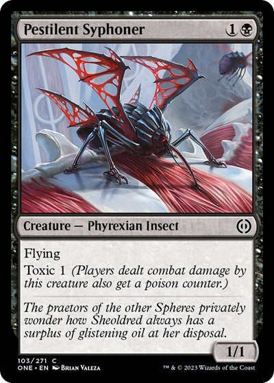 Pestilent Syphoner (Phyrexia: All Will Be One) Light Play