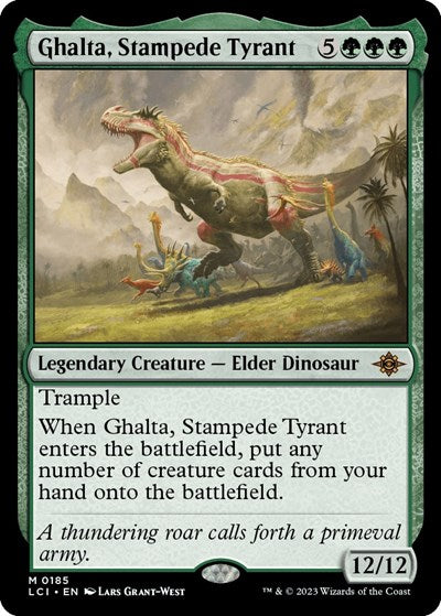 Ghalta, Stampede Tyrant (The Lost Caverns of Ixalan) Light Play Foil