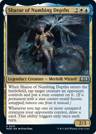 Sharae of Numbing Depths (Wilds of Eldraine) Light Play Foil