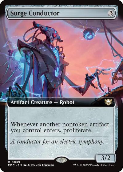 Surge Conductor (Extended Art) (Commander: Edge of Eternities) Light Play