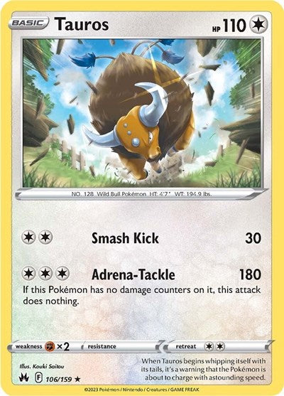 Tauros (Crown Zenith) Near Mint Reverse Holofoil