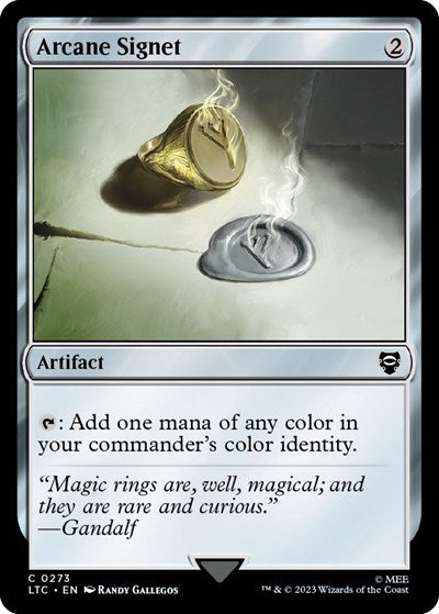 Arcane Signet (Commander: The Lord of the Rings: Tales of Middle-earth) Light Play