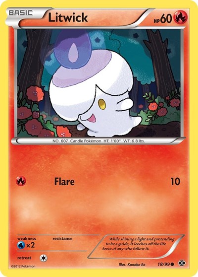 Litwick (Next Destinies) Damaged / Poor Reverse Holofoil