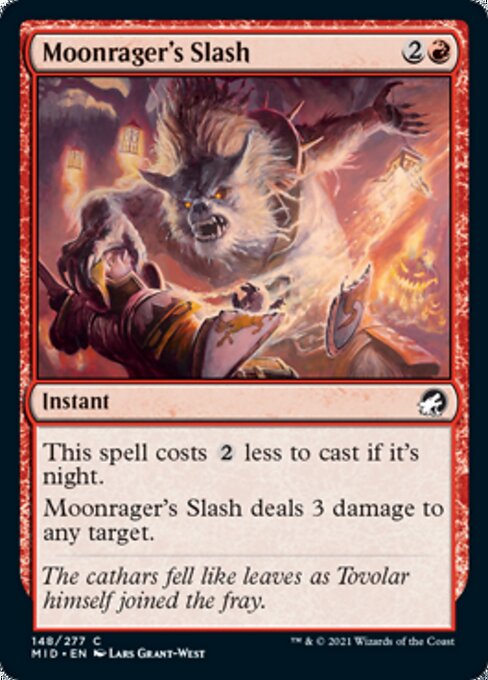 Moonrager's Slash (Innistrad: Midnight Hunt) Light Play