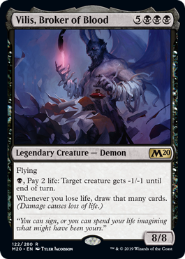 Vilis, Broker of Blood (Magic 2020 Core Set) Light Play
