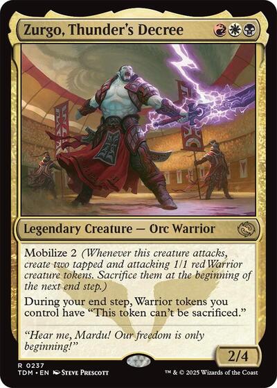 Zurgo, Thunder's Decree (Tarkir: Dragonstorm) Light Play Foil