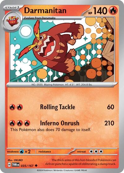 Darmanitan (SV06: Twilight Masquerade) Light Play Reverse Holofoil