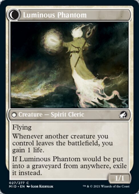 Lunarch Veteran / Luminous Phantom (Innistrad: Midnight Hunt) Light Play Foil