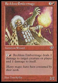 Reckless Embermage (Mirage) Light Play