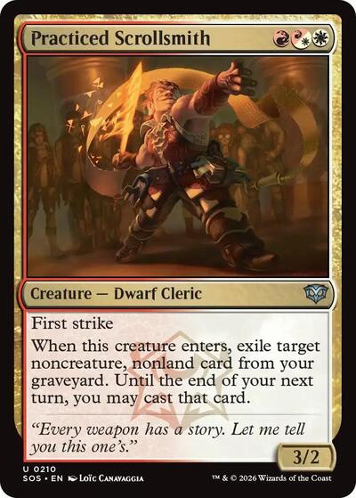 Practiced Scrollsmith (Secrets of Strixhaven) Light Play Foil