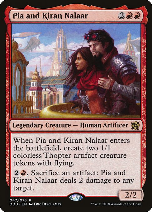 Pia and Kiran Nalaar (Duel Decks: Elves vs Inventors) Light Play