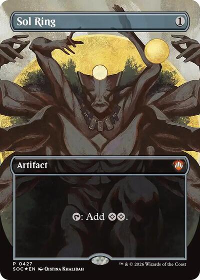 Sol Ring (Borderless) (Commander: Secrets of Strixhaven) Light Play Foil