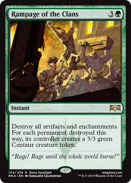 Rampage of the Clans (Ravnica Allegiance) Light Play