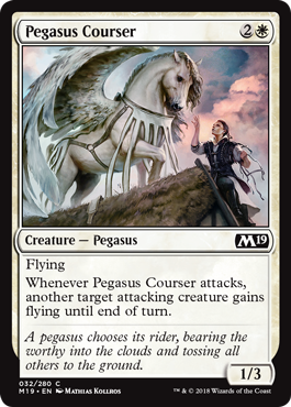 Pegasus Courser (Magic 2019 Core Set) Light Play