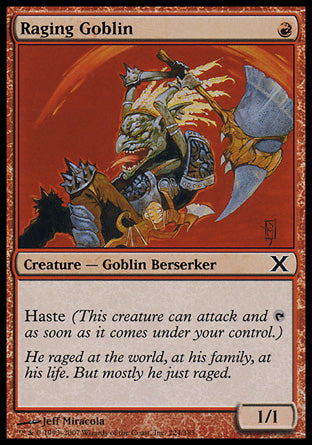 Raging Goblin (10th Edition) Light Play