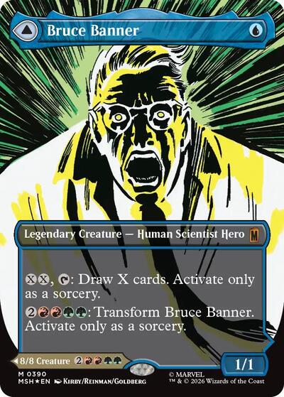 Bruce Banner (Borderless) (390) (Marvel Super Heroes) Light Play Foil