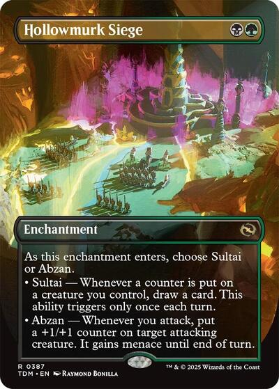 Hollowmurk Siege (Borderless) (Tarkir: Dragonstorm) Light Play Foil