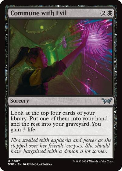 Commune with Evil (Duskmourn: House of Horror) Light Play