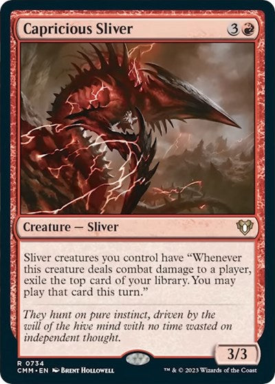 Capricious Sliver (Commander Masters) Light Play