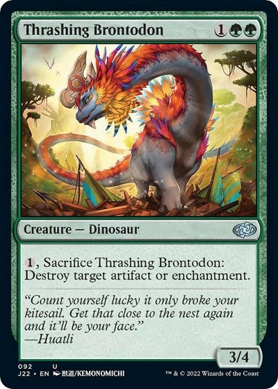 Thrashing Brontodon (Jumpstart 2022) Light Play