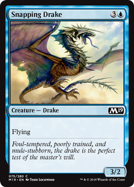 Snapping Drake (Magic 2019 Core Set) Light Play