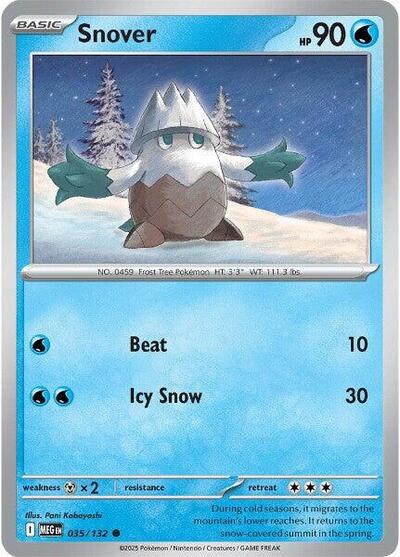 Snover - 035 (ME01: Mega Evolution) Light Play Reverse Holofoil
